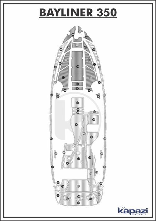 Tapete PVC Thermo Deck Comfort para Bayliner 350 - Proa