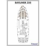 Tapete-PVC-Thermo-Deck-Classic-para-Bayliner-350-Proa-Areia-friso-Preto