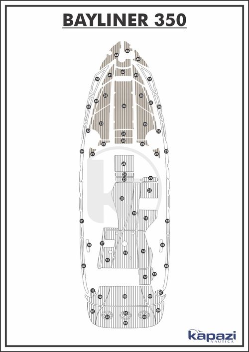 Tapete PVC Thermo Deck Classic para Bayliner 350 - Proa
