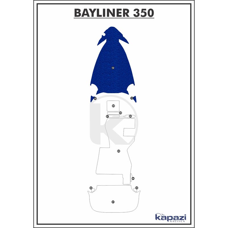 Tapete-PVC-Vinil-Kap-para-Bayliner-350-Proa-Azul-Royal