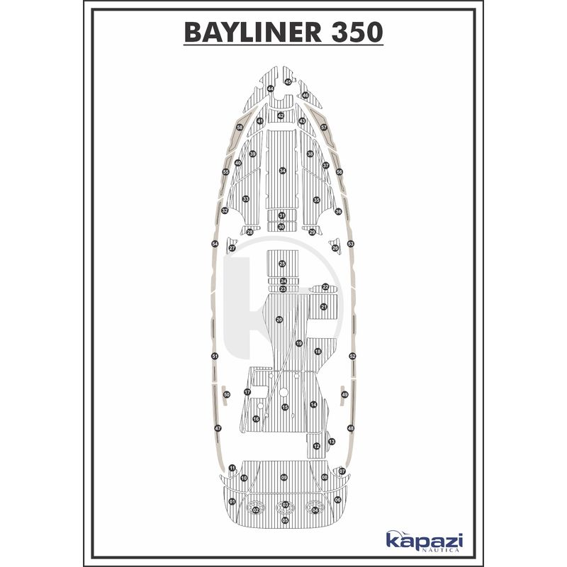 Tapete-PVC-Thermo-Deck-Classic-para-Bayliner-350-Passadico-Areia-friso-Preto