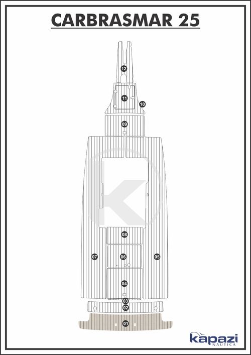 Tapete PVC Thermo Deck Classic para Carbrasmar 25 - Plataforma