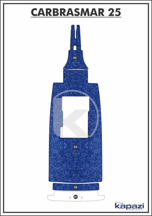 Tapete Têxtil Nauti Clean para Carbrasmar 25 - Cockpit