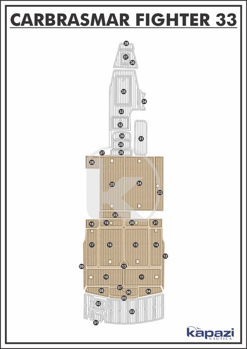 Tapete EVA Soft Tech para Carbrasmar Fighter 33 - Cockpit