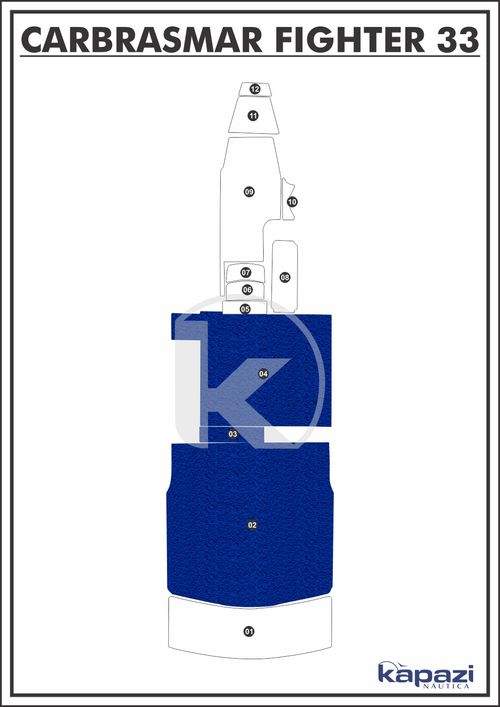Tapete PVC Vinil Kap para Carbrasmar Fighter 33 - Cockpit
