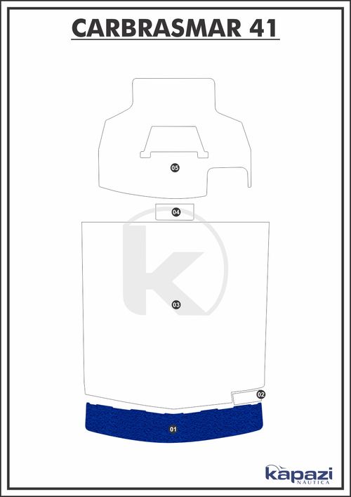 Tapete PVC Vinil Kap para Carbrasmar 41 - Plataforma