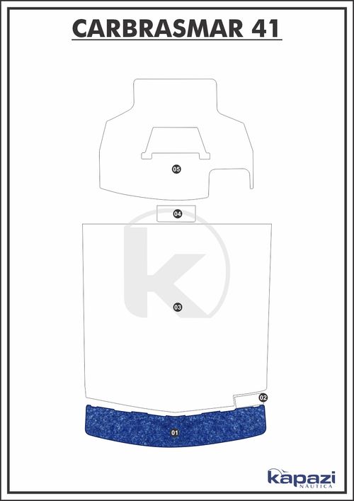 Tapete Têxtil Nauti Clean para Carbrasmar 41 - Plataforma