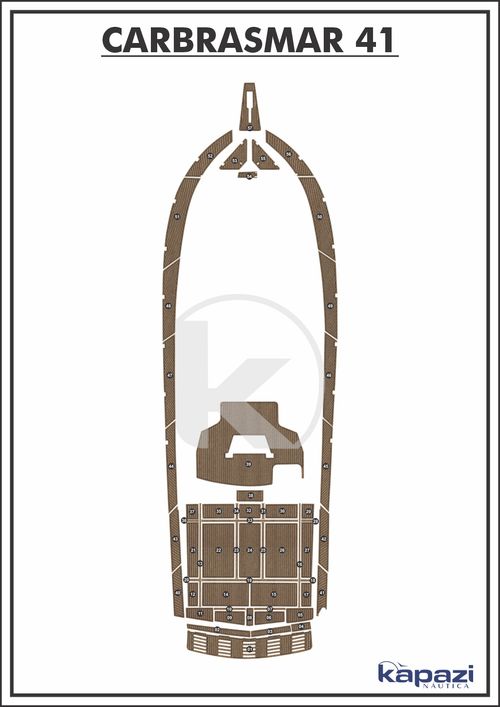 Tapete PVC Thermo Deck Beach para Carbrasmar 41 - Completo