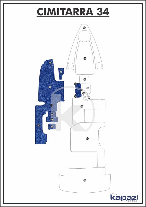 Tapete Têxtil Nauti Clean para Cimitarra 34 - Cabine