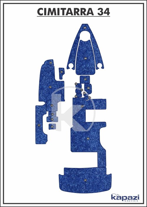 Tapete Têxtil Nauti Clean para Cimitarra 34 - Completo
