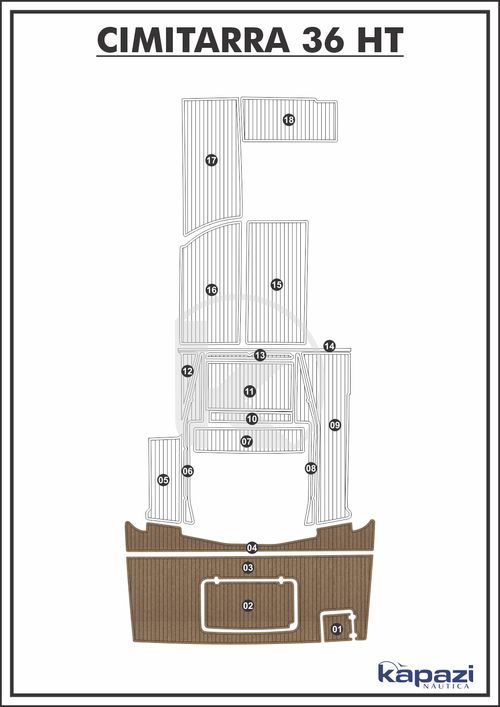 Tapete PVC Thermo Deck Beach para Cimitarra 36 HT - Plataforma