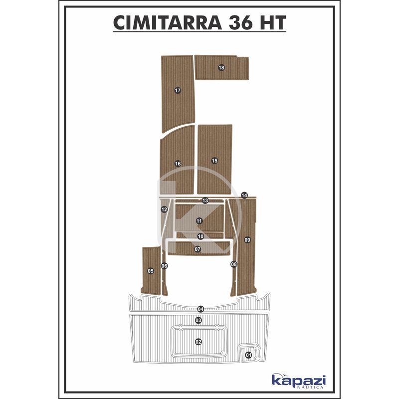 tapete-pvc-thermo-deck-beach-para-cimitarra-36-ht-cockpit-natural-friso-preto