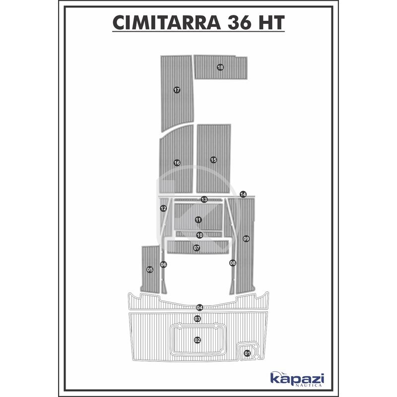 tapete-pvc-thermo-deck-comfort-para-cimitarra-36-ht-cockpit-cinza-friso-preto
