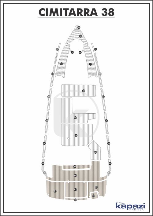 Tapete PVC Thermo Deck Classic para Cimitarra 38 - Plataforma