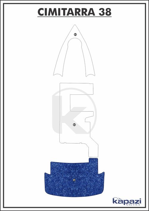 Tapete Têxtil Nauti Clean para Cimitarra 38 - Plataforma