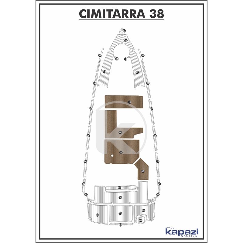 tapete-pvc-thermo-deck-beach-para-cimitarra-38-cockpit-natural-friso-preto