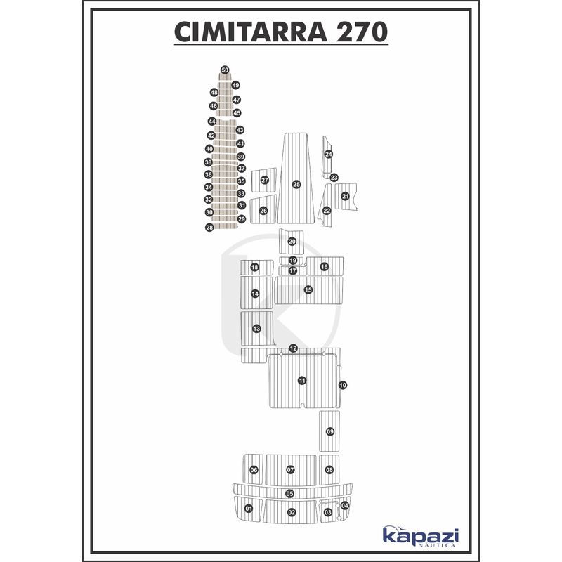 tapete-pvc-thermo-deck-classic-para-cimitarra-270-proa-areia-friso-preto