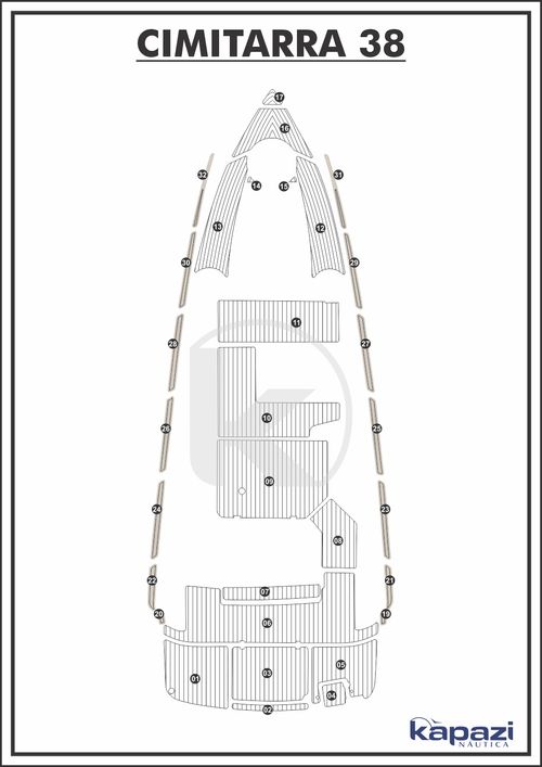 Tapete PVC Thermo Deck Classic para Cimitarra 38 - Passadiço