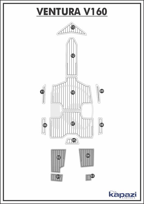 Tapete PVC Thermo Deck Comfort para Ventura V 160 - Plataforma