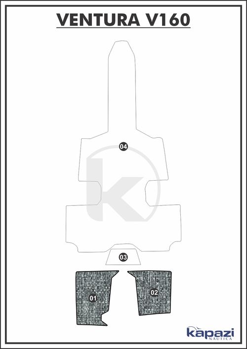 Tapete PVC Náutico Trançado para Ventura V 160 - Plataforma