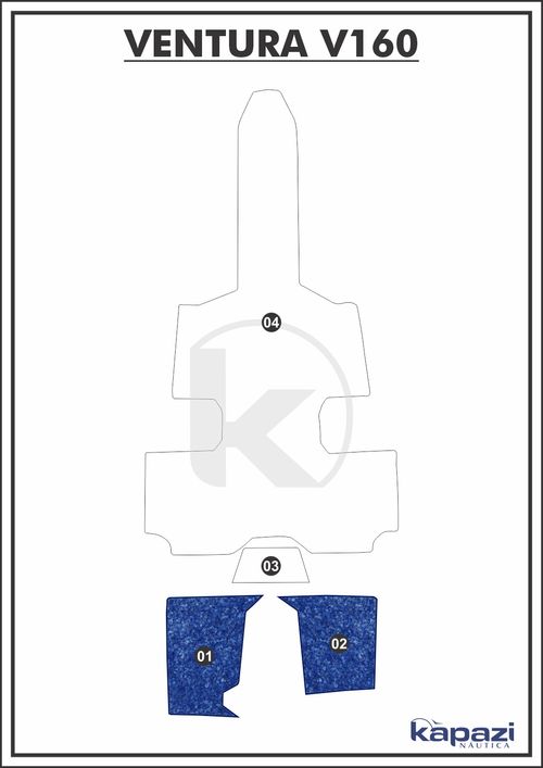 Tapete Têxtil Nauti Clean para Ventura V 160 - Plataforma