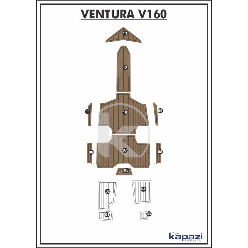 tapete-pvc-thermo-deck-beach-para-ventura-v-160-cockpit-natural-friso-preto