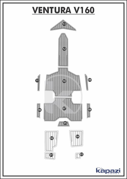 Tapete PVC Thermo Deck Comfort para Ventura V 160 - Cockpit