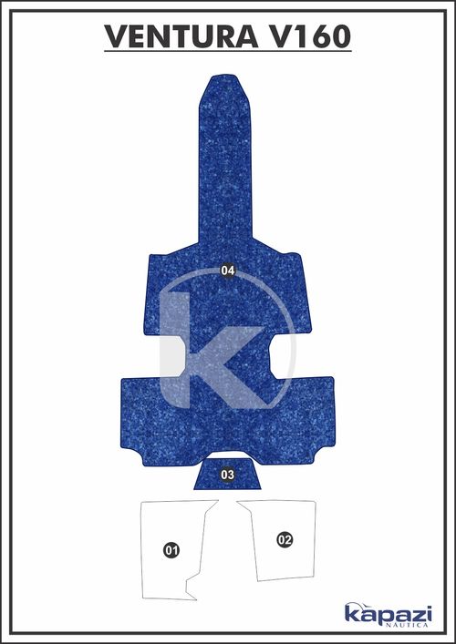 Tapete Têxtil Nauti Clean para Ventura V 160 - Cockpit