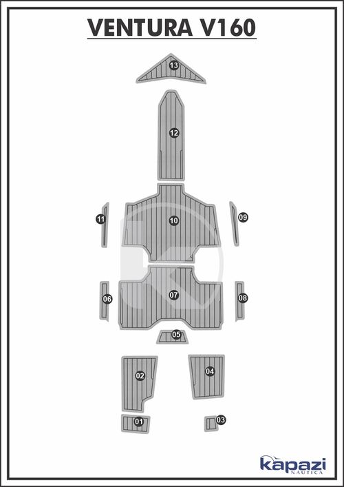 Tapete PVC Thermo Deck Comfort para Ventura V 160 - Completo