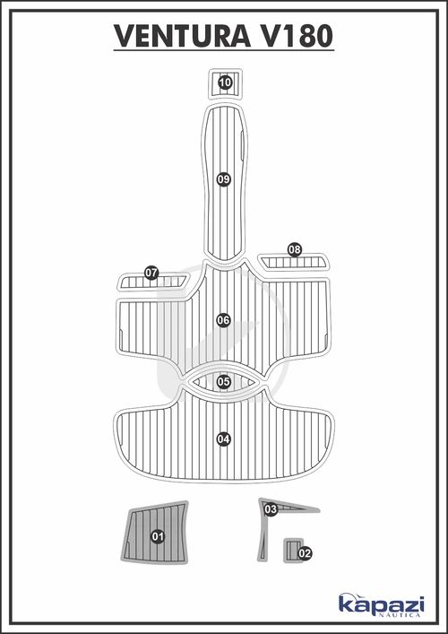 Tapete PVC Thermo Deck Comfort para Ventura V 180 - Plataforma