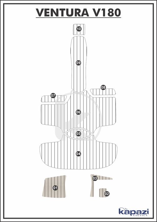 Tapete PVC Thermo Deck Classic para Ventura V 180 - Plataforma