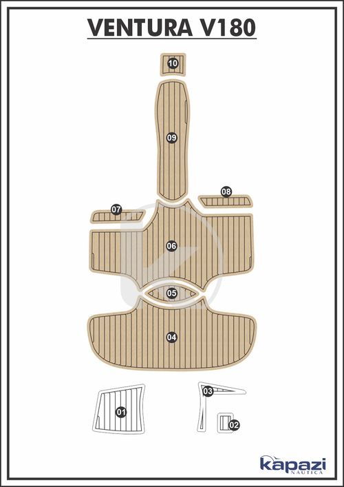Tapete EVA Soft Tech para Ventura V 180 - Cockpit