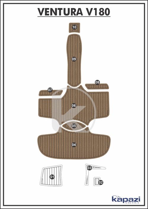 Tapete PVC Thermo Deck Beach para Ventura V 180 - Cockpit