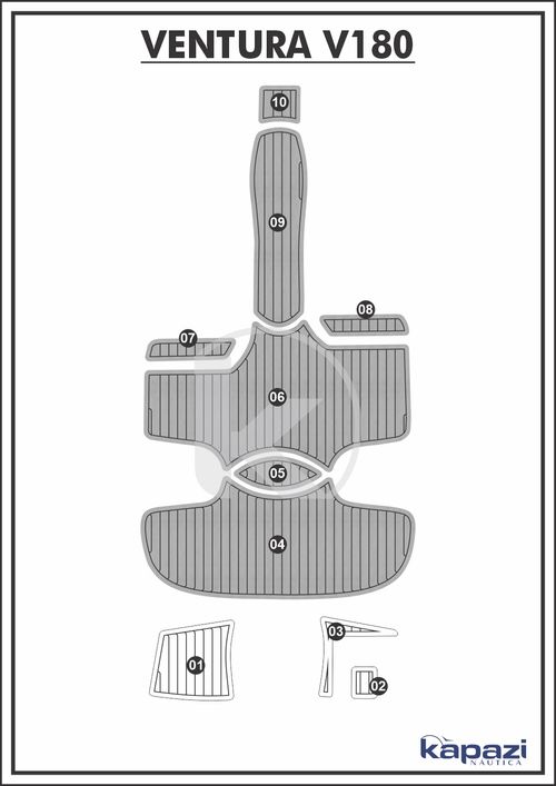 Tapete PVC Thermo Deck Comfort para Ventura V 180 - Cockpit