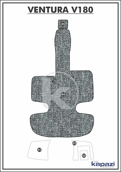 Tapete PVC Náutico Trançado para Ventura V 180 - Cockpit