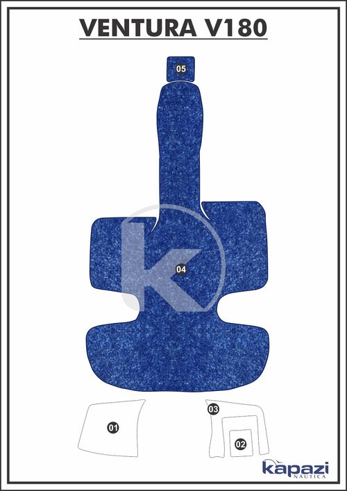 Tapete Têxtil Nauti Clean para Ventura V 180 - Cockpit