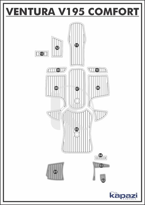 Tapete PVC Thermo Deck Comfort para Ventura V 195 Comfort - Plataforma