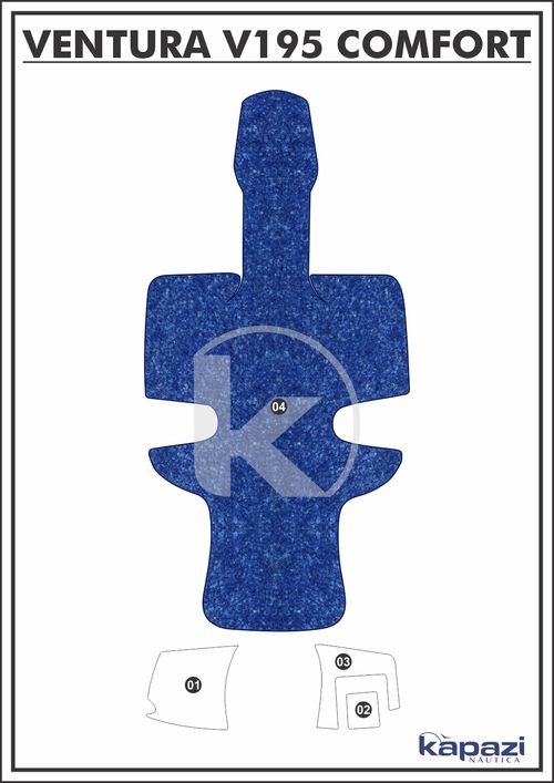Tapete Têxtil Nauti Clean para Ventura V 195 Comfort - Cockpit