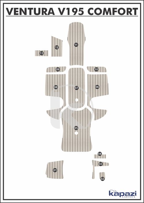 Tapete PVC Thermo Deck Classic para Ventura V 195 Comfort - Completo
