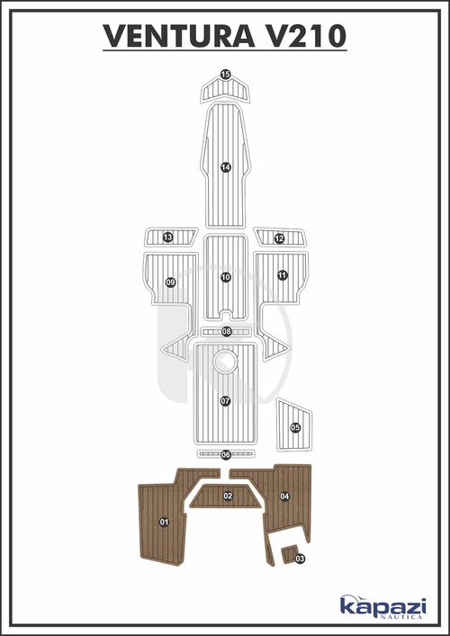 Tapete PVC Thermo Deck Beach para Ventura V 210 - Plataforma
