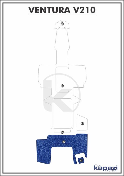 Tapete Têxtil Nauti Clean para Ventura V 210 - Plataforma