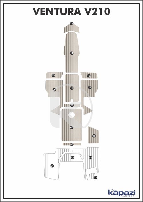 Tapete PVC Thermo Deck Classic para Ventura V 210 - Cockpit