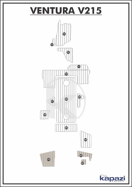 Tapete PVC Thermo Deck Classic para Ventura V 215 - Plataforma