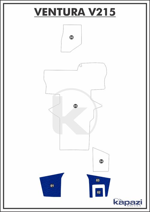 Tapete PVC Vinil Kap para Ventura V 215 - Plataforma