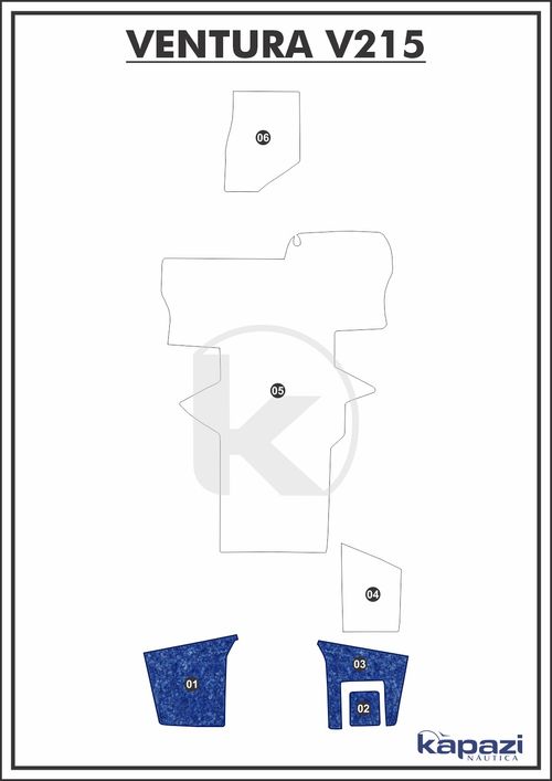 Tapete Têxtil Nauti Clean para Ventura V 215 - Plataforma