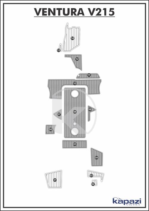 Tapete PVC Thermo Deck Comfort para Ventura V 215 - Cockpit