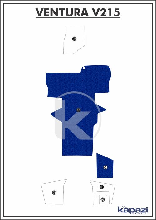 Tapete PVC Vinil Kap para Ventura V 215 - Cockpit
