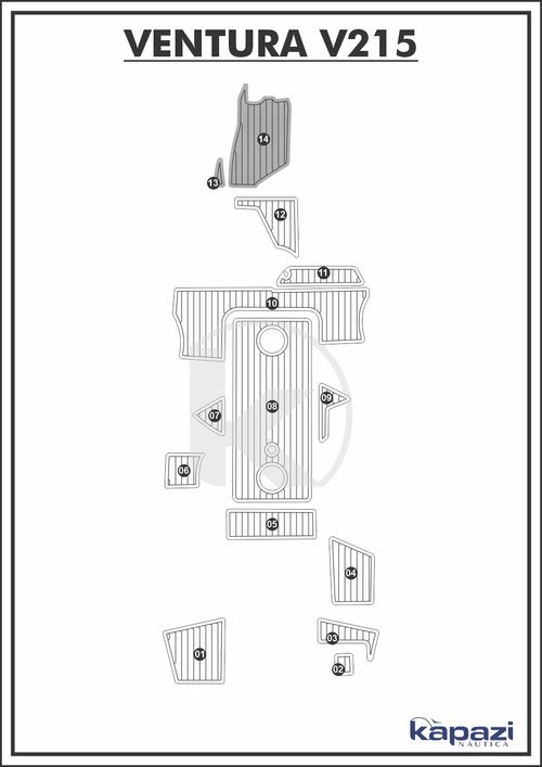 Tapete PVC Thermo Deck Comfort para Ventura V 215 - Cabine