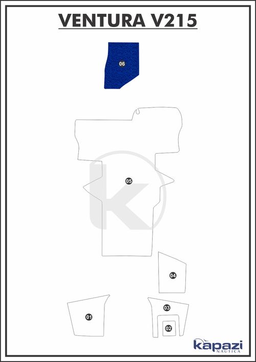 Tapete PVC Vinil Kap para Ventura V 215 - Cabine