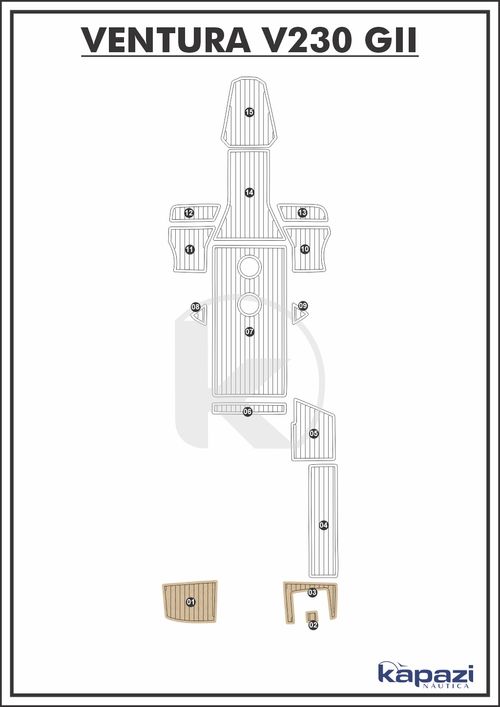 Tapete EVA Soft Tech para Ventura V 230 GII - Plataforma